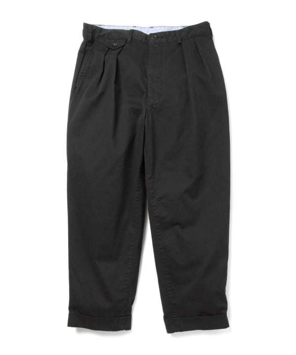 Beams Plus 2 Pleats Tapered Twill Pants | Garmentory