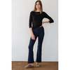 Donni. The Rib Kick Flare Pants - Navy - Thumbnail 2