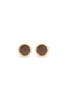 Atelier Liya Smoky Black Round Stud - Smoky Black Quartz - Thumbnail 1