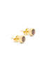 Atelier Liya Smoky Black Round Stud - Smoky Black Quartz - Thumbnail 2