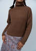 Allude Cashmere Mockneck Sweater - Gingerbread - Thumbnail 3