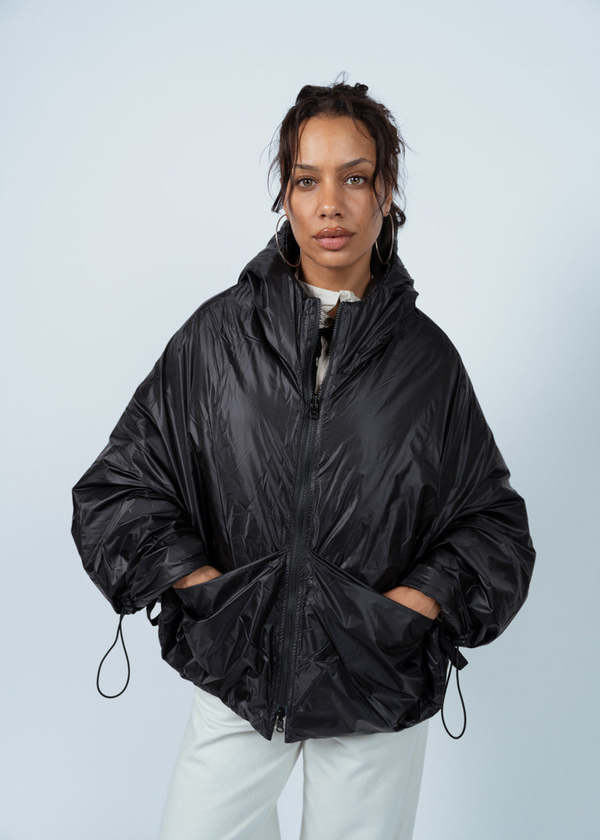 Antipast Nylon Poncho Jacket - Black | Garmentory