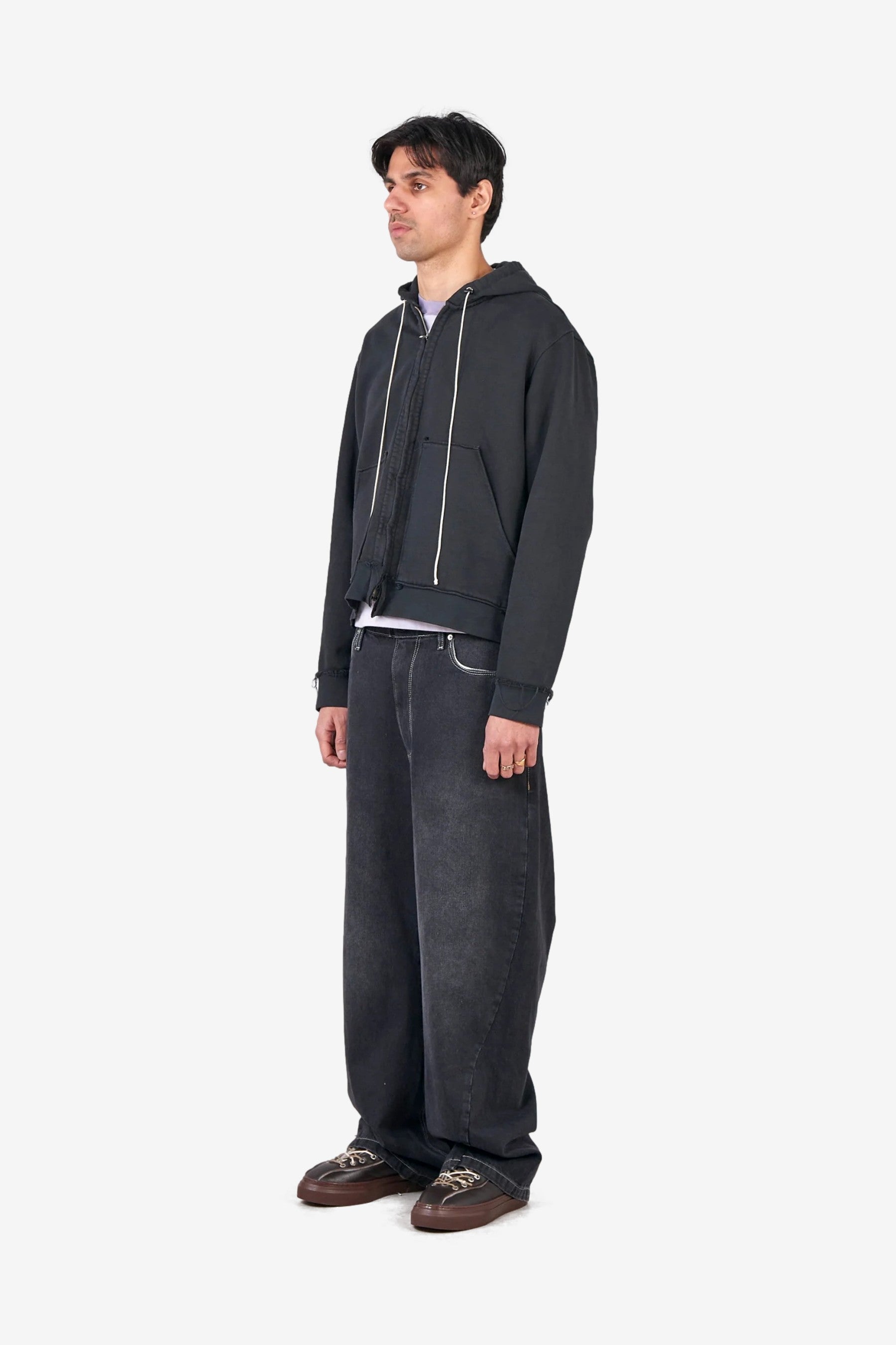 Camiel Fortgens Fitted Zip Hoodie - Black | Garmentory