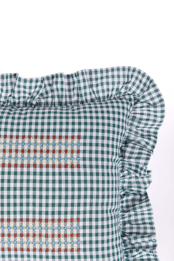 Casa Edel Vuelitos Blue Embroidered Cushion