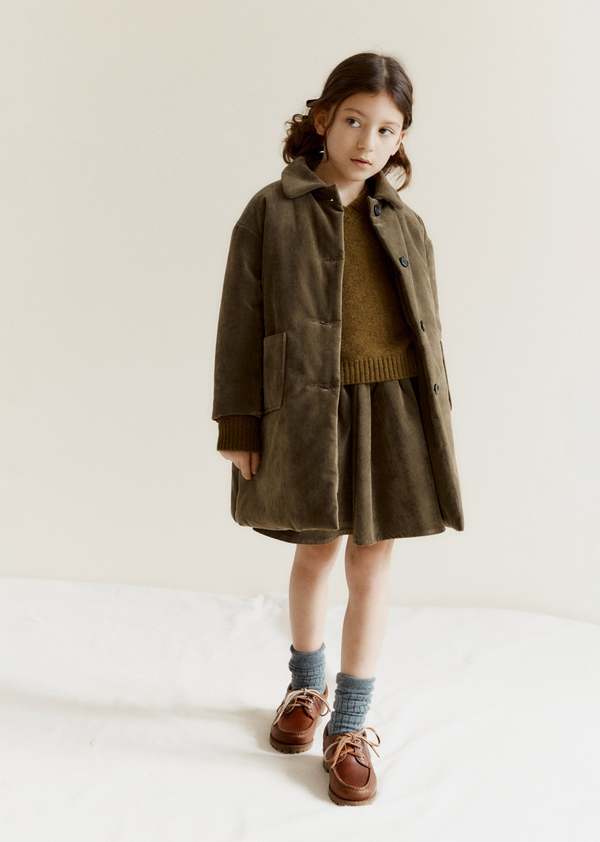KIDS Caramel Cambridge Children's Velvet Coat