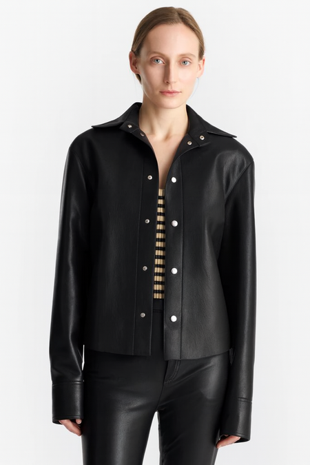 Nanushka Aida Vegan Leather Bomber Jacket | Garmentory