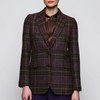 Mirto Harris Tweed Wool Blazer Purple Plaid - Thumbnail 1