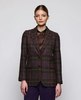 Mirto Harris Tweed Wool Blazer Purple Plaid - Thumbnail 2