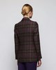 Mirto Harris Tweed Wool Blazer Purple Plaid - Thumbnail 3