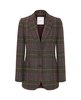 Mirto Harris Tweed Wool Blazer Purple Plaid - Thumbnail 5