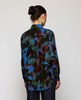 Mirto Blue Fluid Print Blouse - Thumbnail 3