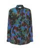 Mirto Blue Fluid Print Blouse - Thumbnail 5