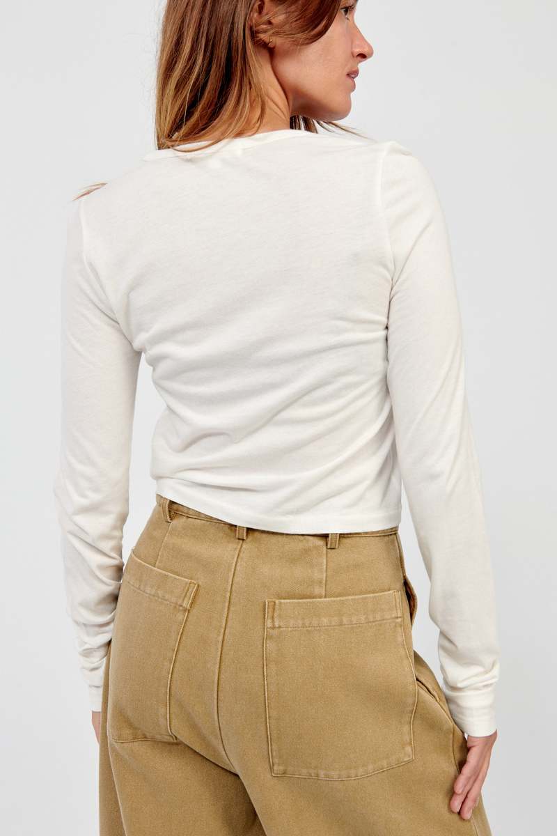 TERNE Long Sleeve Baby Tee - Ivory TERNE Long Sleeve Baby Tee - Ivory