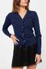 &Daughter Merino V-Neck Ribbed Cardigan - Dark Navy - Thumbnail 2
