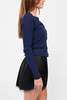&Daughter Merino V-Neck Ribbed Cardigan - Dark Navy - Thumbnail 6