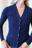 &Daughter Merino V-Neck Ribbed Cardigan - Dark Navy - Thumbnail 12