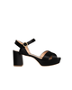 Rupert Sanderson Deidre Platform Shoe - Black Satin - Thumbnail 1