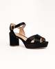 Rupert Sanderson Deidre Platform Shoe - Black Satin - Thumbnail 2