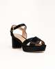 Rupert Sanderson Deidre Platform Shoe - Black Satin - Thumbnail 3