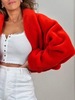Vintage Cropped Faux Fur Jacket - Thumbnail 5
