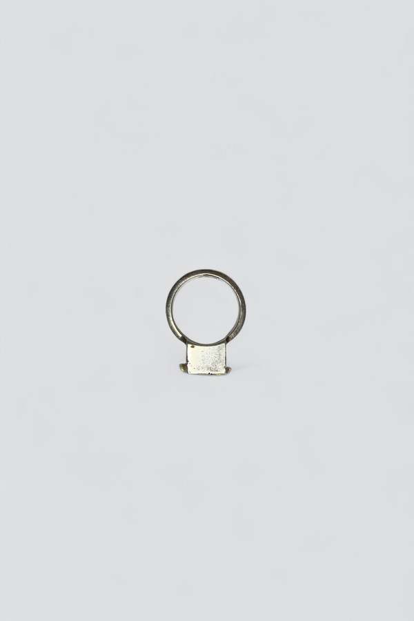 Vintage Fire Opal Heavy Set Ring - Sterling Silver