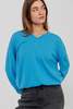 &Daughter Tahra V-Neck Sweater - Azores Blue - Thumbnail 1