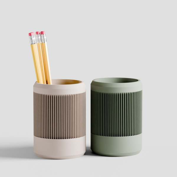 Modernized Pottery Stream Pencil Holder