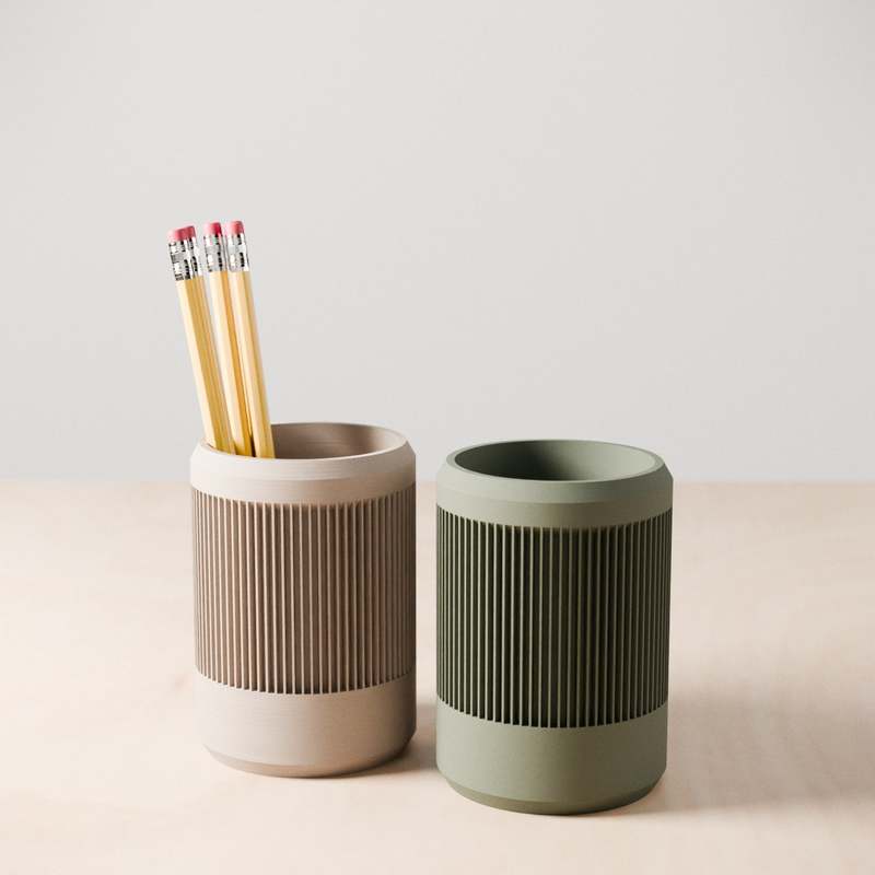 Modernized Pottery Stream Pencil Holder