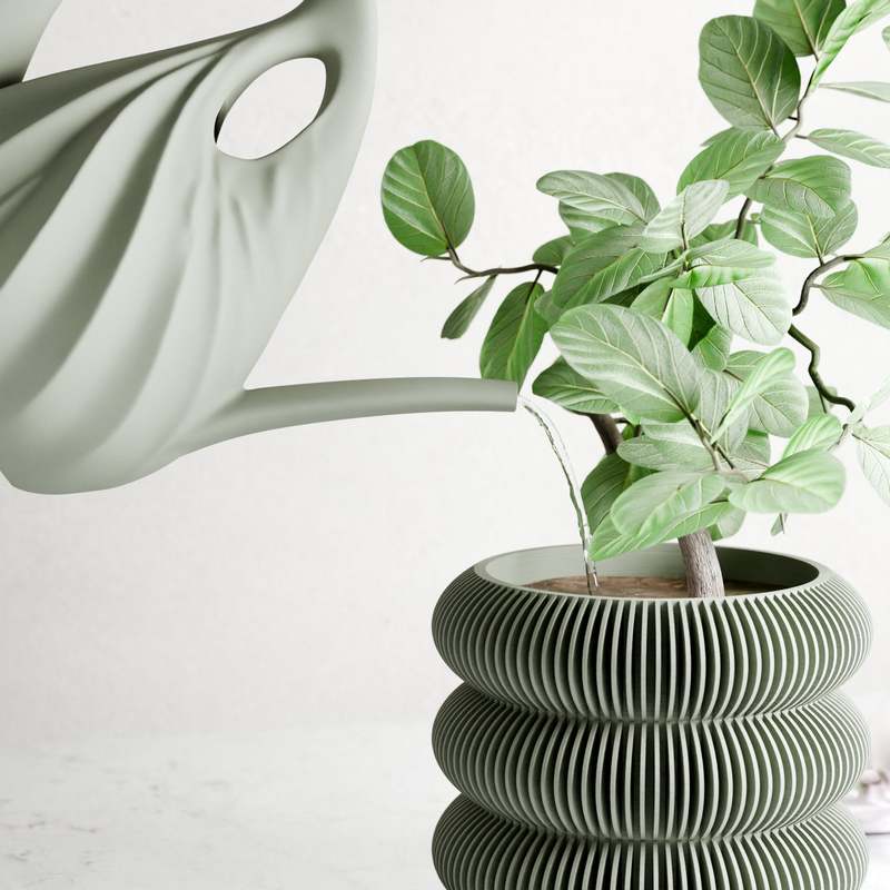 Modernized Pottery Swirl Watering Can