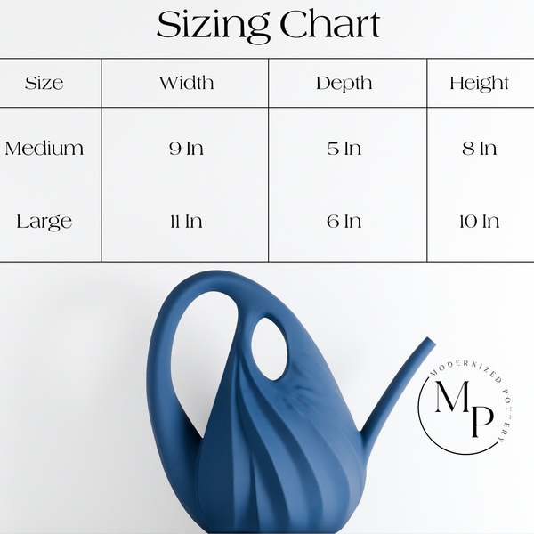 Modernized Pottery Swirl Watering Can