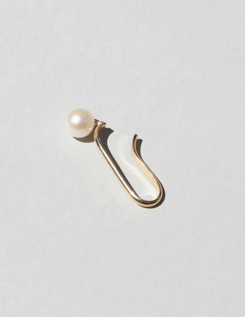Saskia Diez 18K Gold Earcuff with Pearl | Garmentory