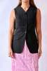Tibi Recycled Tropical Wool Vest With Blousant Back Vest - Thumbnail 1
