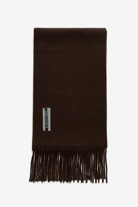 OUR LEGACY ESTATE SCARF Double Wool 新品 Our Legacy - Estate Scarf Olive Double Wool