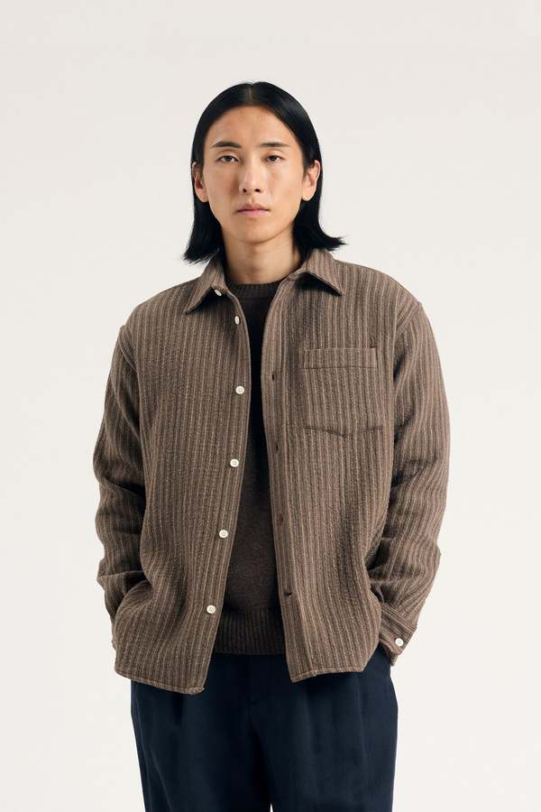Norse Projects Ole Oversized Wool Stripe Shirt