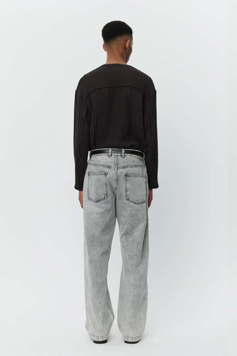 mfpen Straight Cut Jeans Acid Wash