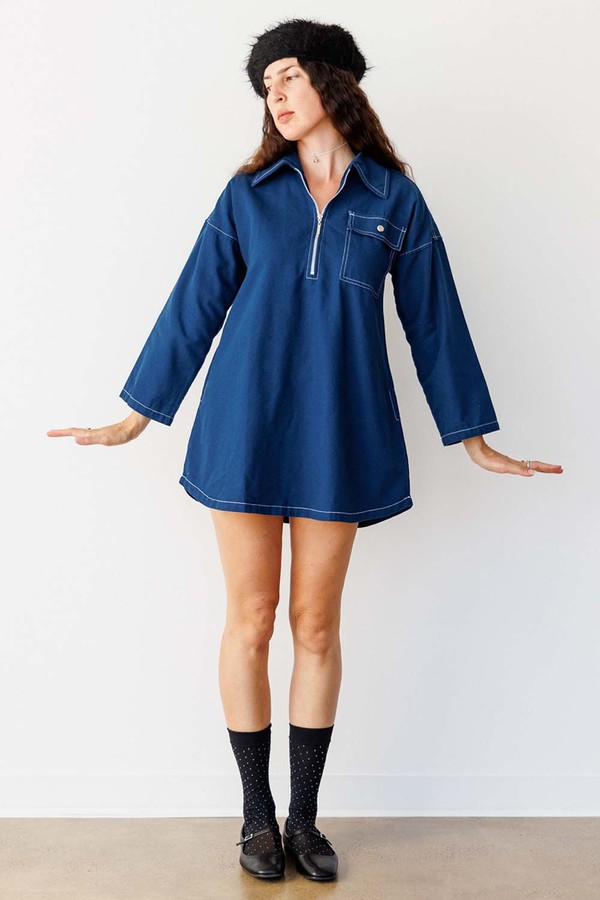 Noble Smock Dress in Navy Navy / S | Dress By Noble