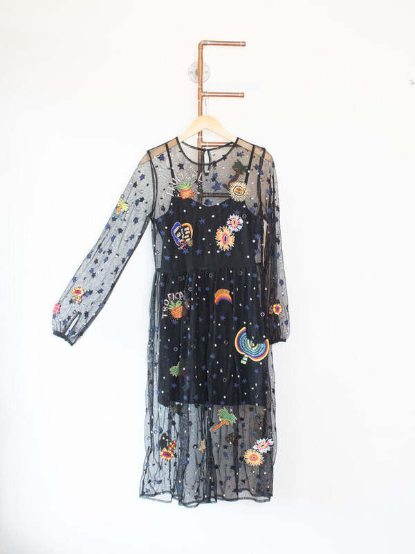 rose embroidered maxi dress Crystal Rose Embroidered Maxi Dress main image 0