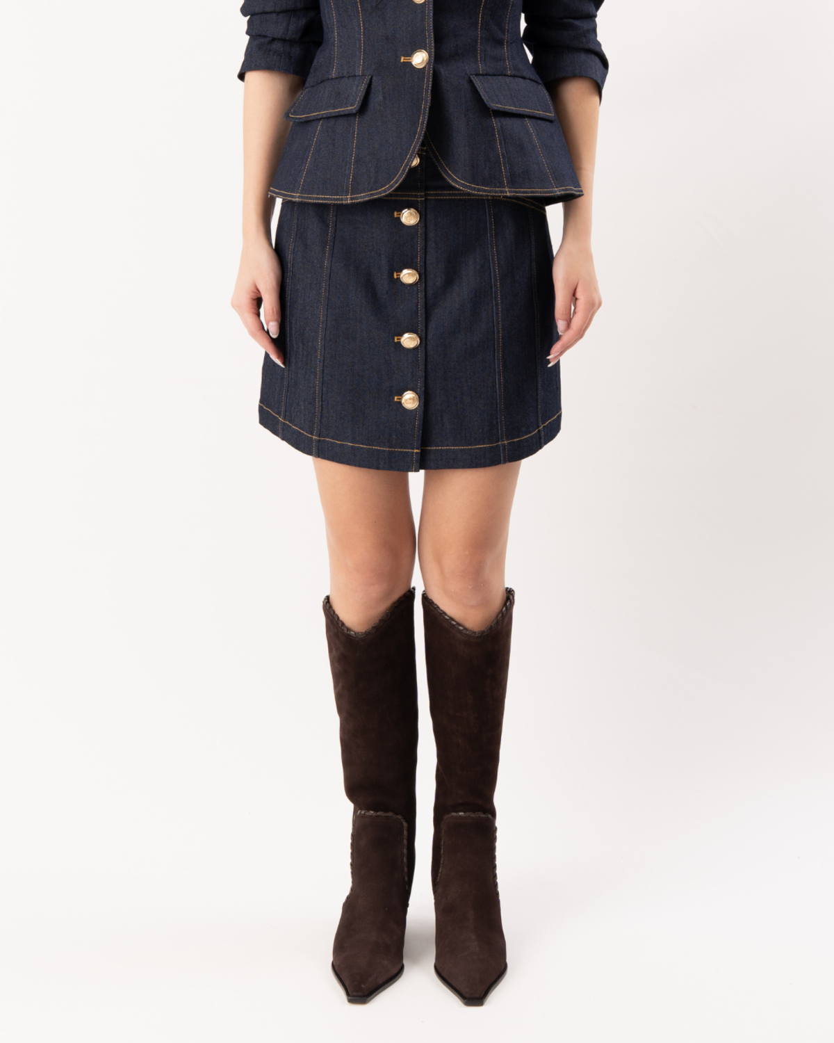 Cinq A Sept Claudia Skirt - Indigo - Image 2 of 5