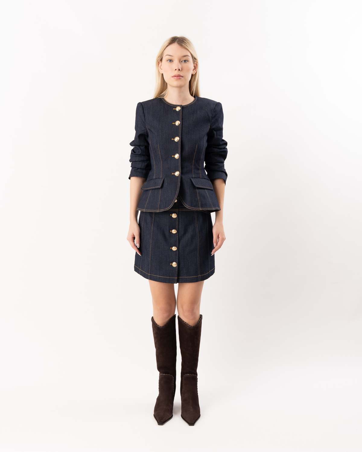 Cinq A Sept Claudia Skirt - Indigo - Image 3 of 5