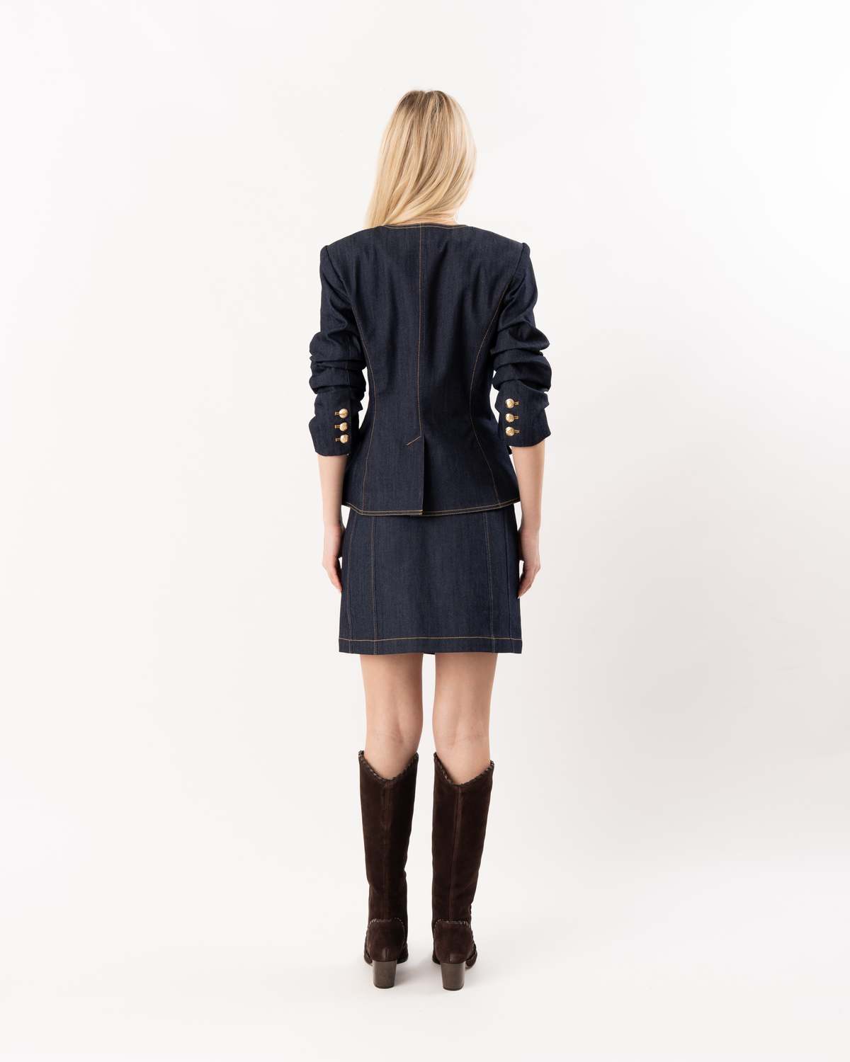 Cinq A Sept Claudia Skirt - Indigo - Image 5 of 5