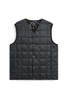 TAION V-Neck Button-Down Vest - Black Leopard - Thumbnail 1