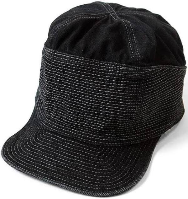 Kapital 11.5oz BLKxBLK Denim The Old Man And The Sea Cap | Garmentory