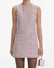 Self-Portrait Boucle Sleeveless Mini Dress - Pink - Thumbnail 5