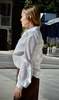 Aviu Feminine Crisp White Button Down Blouse - Thumbnail 3