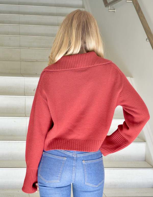 Allude Poloneck Sweater - Burgundy