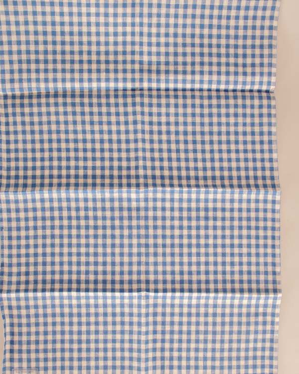 Fog Linen Work Blue Check Kitchen Cloth