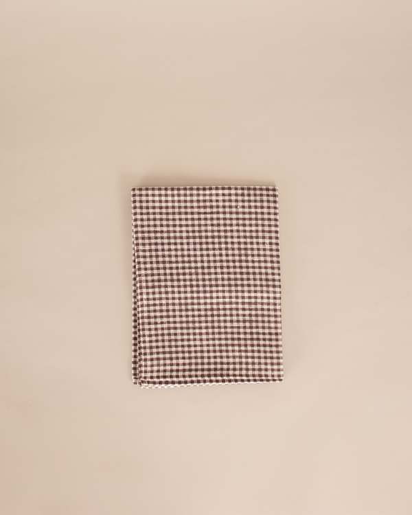 Fog Linen Work Brown Check Linen Kitchen Cloth