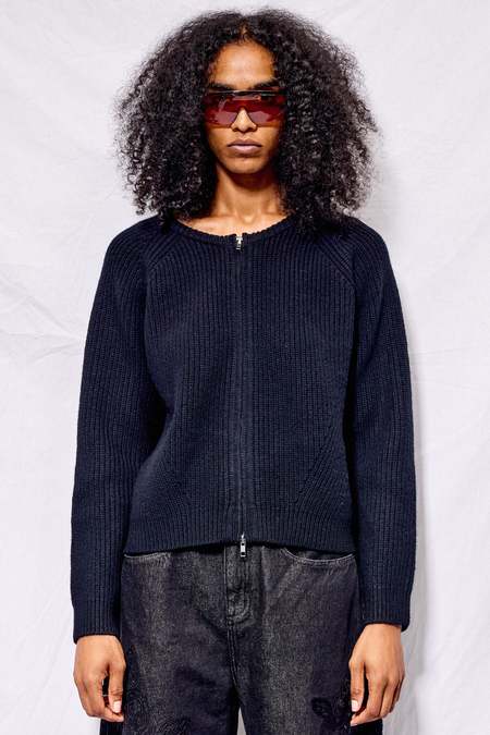 DISCOVERED BLACK COCO TWEED KNIT CARDIGAN JKT - Black