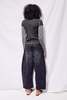 Studio Nicholson Washed Black Denim Wide Crop Pant - Thumbnail 5