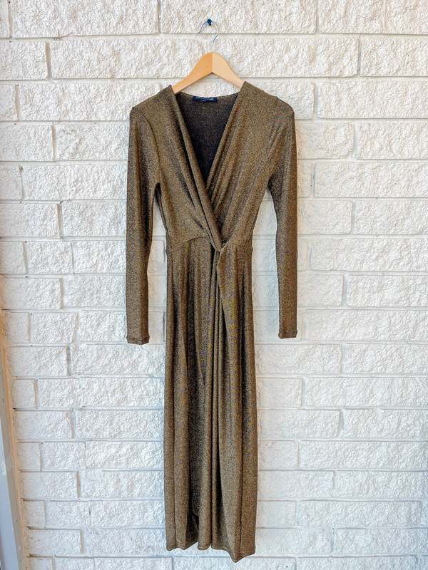 Veronica Beard Neomie Dress - Gold | Garmentory Veronica Beard Neomie Dress - Gold | Garmentory